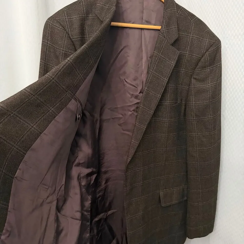Loro Piana Cashmere Blazer Mens 48 L Brown Windowpane Sport Coat John Nordstrom